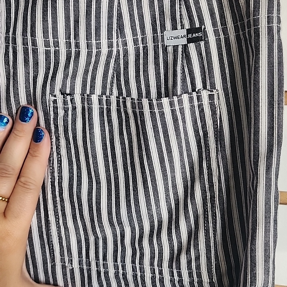 Liz Claiborne cotton striped capris 12 - Picture 4 of 5